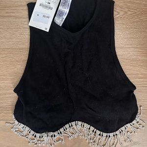 Zara Crop Top with Diamonds